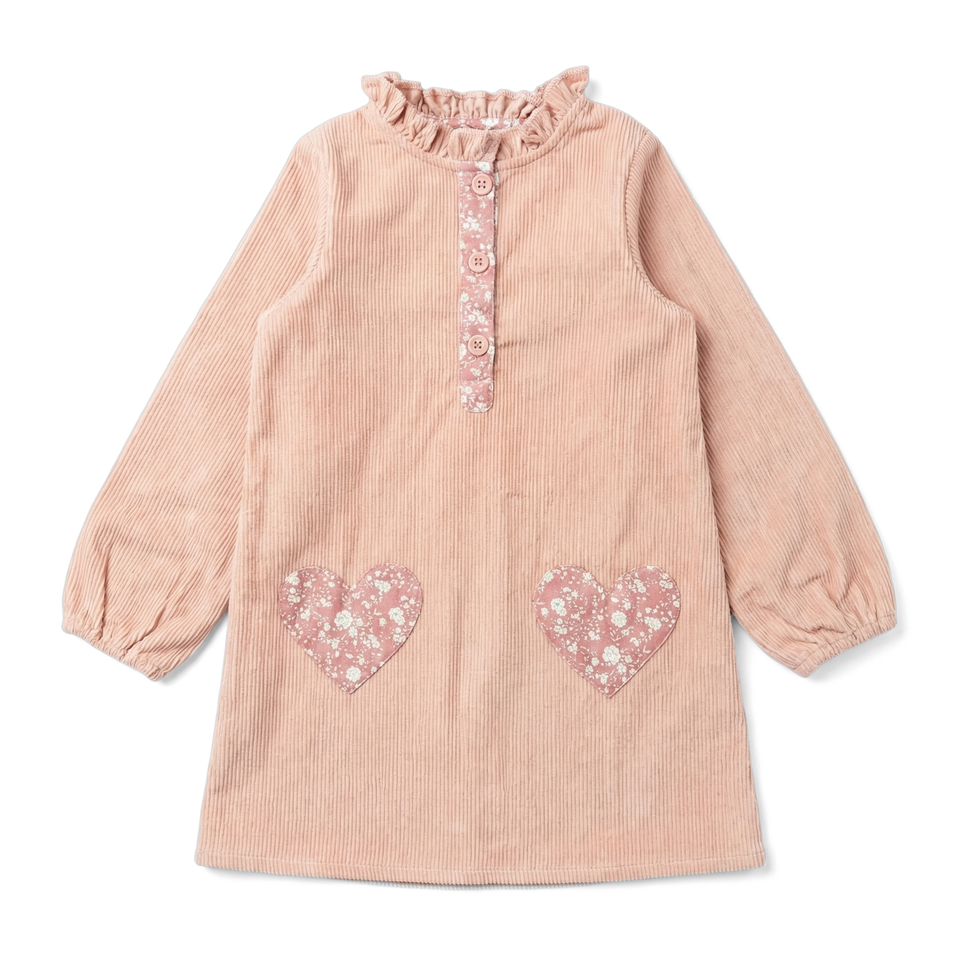 Louis Louise Pink Corduroy Sylvie Dress