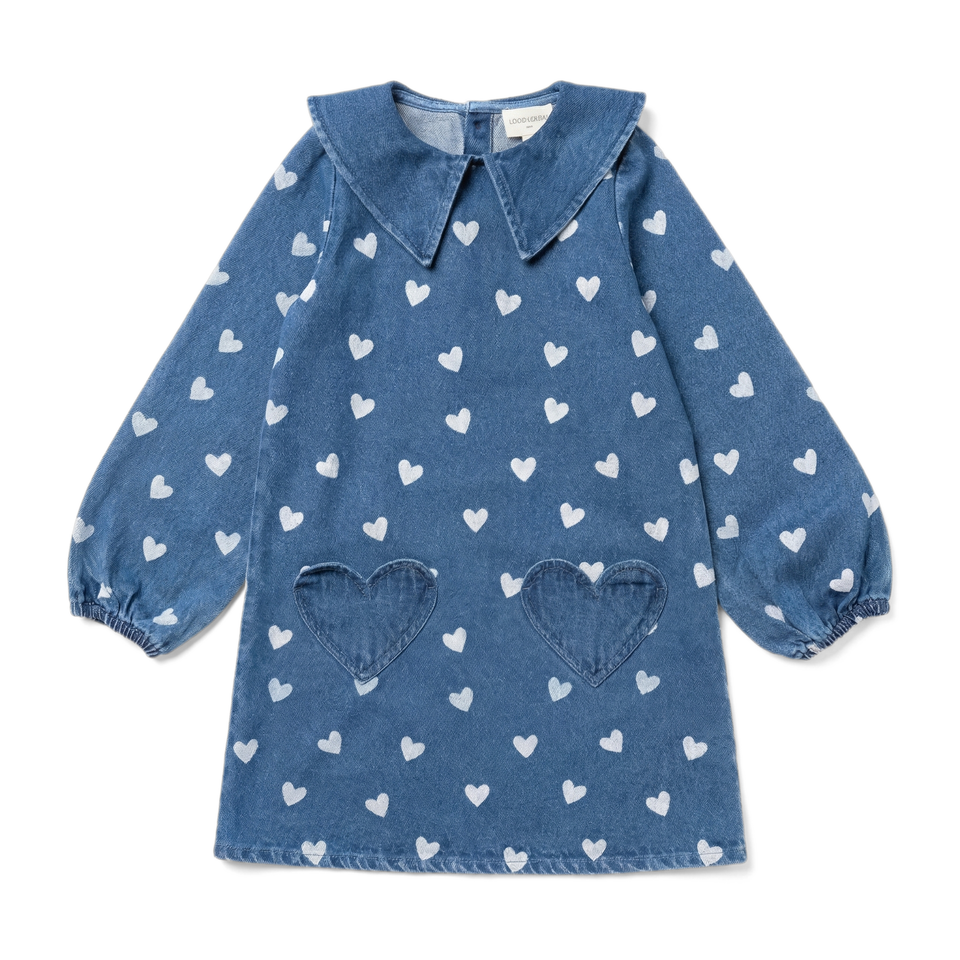 Louis Louise Blue Denim Heart Dress