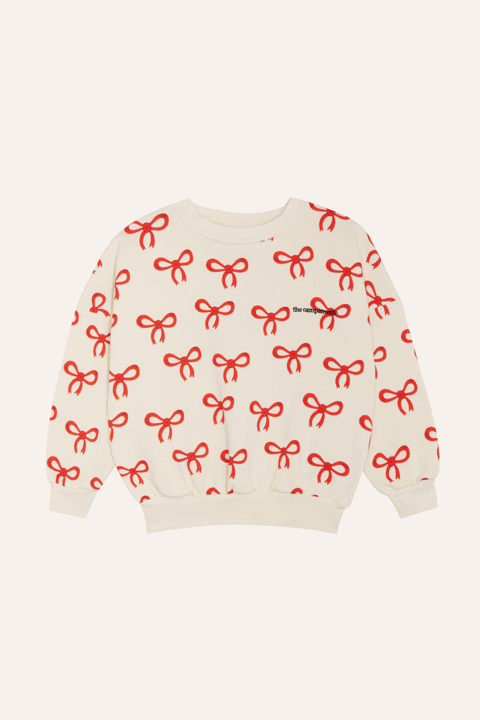 The Campamento Ecru Big Bows Sweatshirt