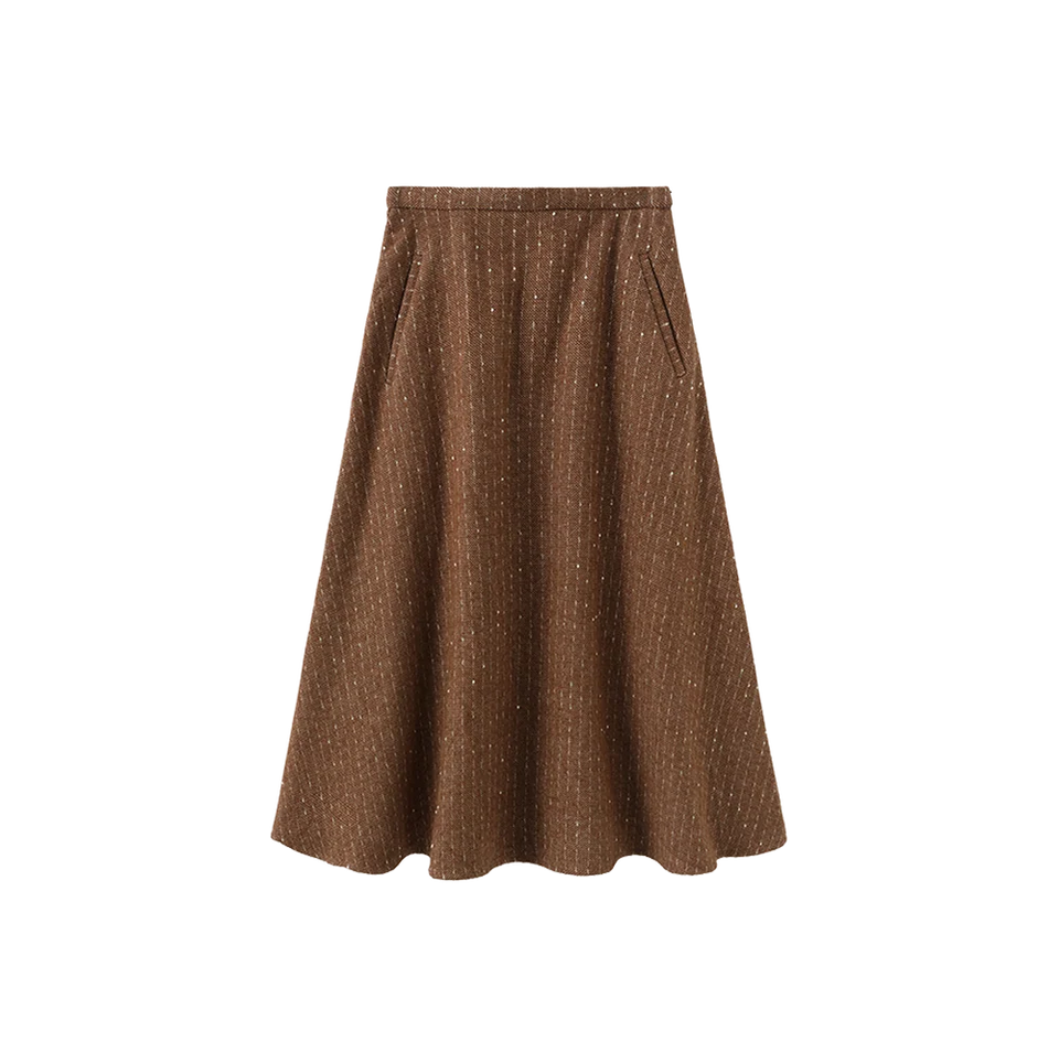 Rust Birnit Wool Skirt