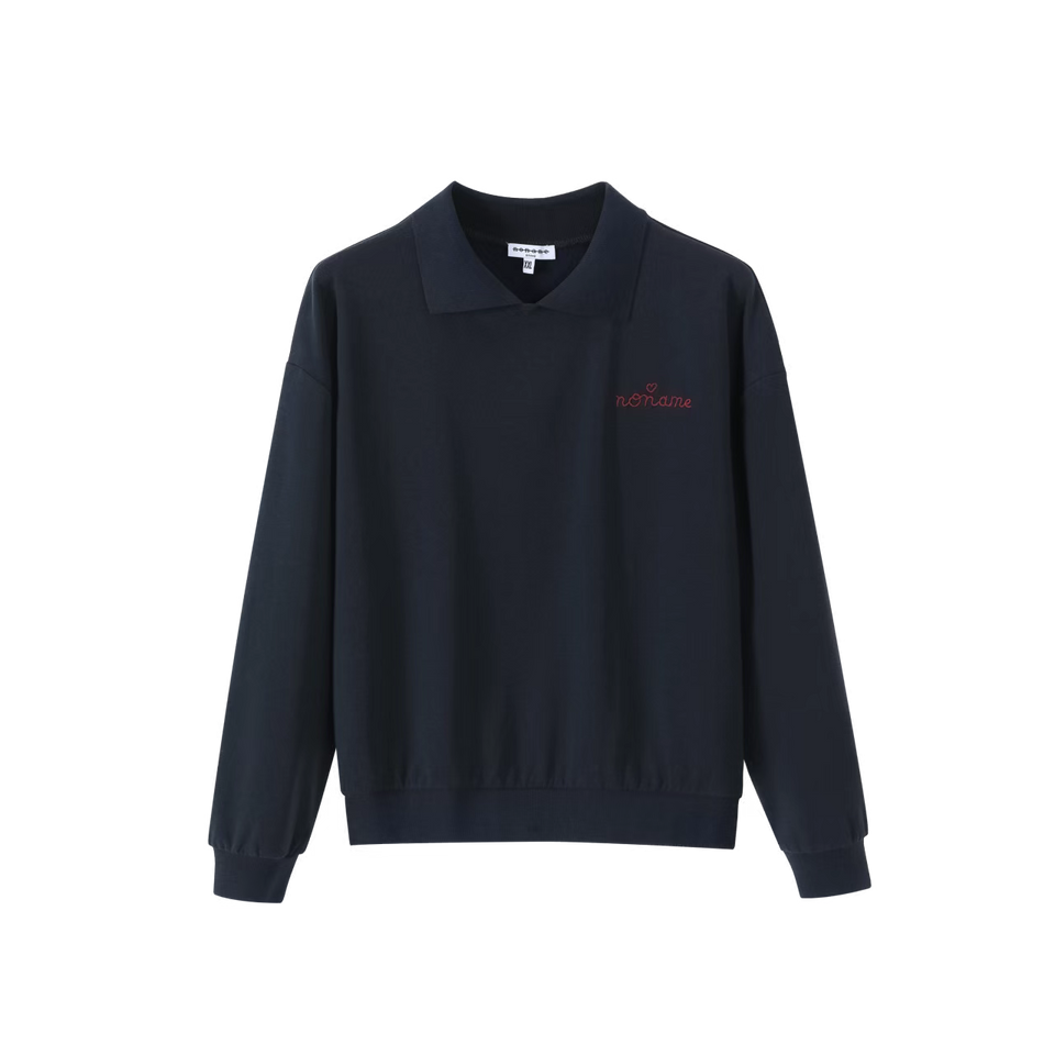 Noname Navy Collared Top 1721