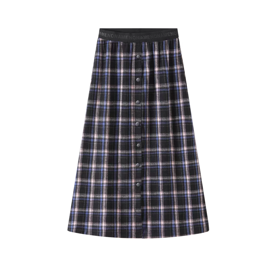 Noname Black Plaid Skirt 1726