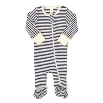 Tun Tun Lap Navy Blue Stripe Ribbed Romper