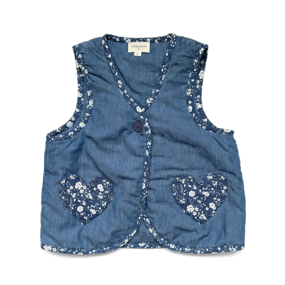Louis Louise Blue Light Denim Meryl Vest