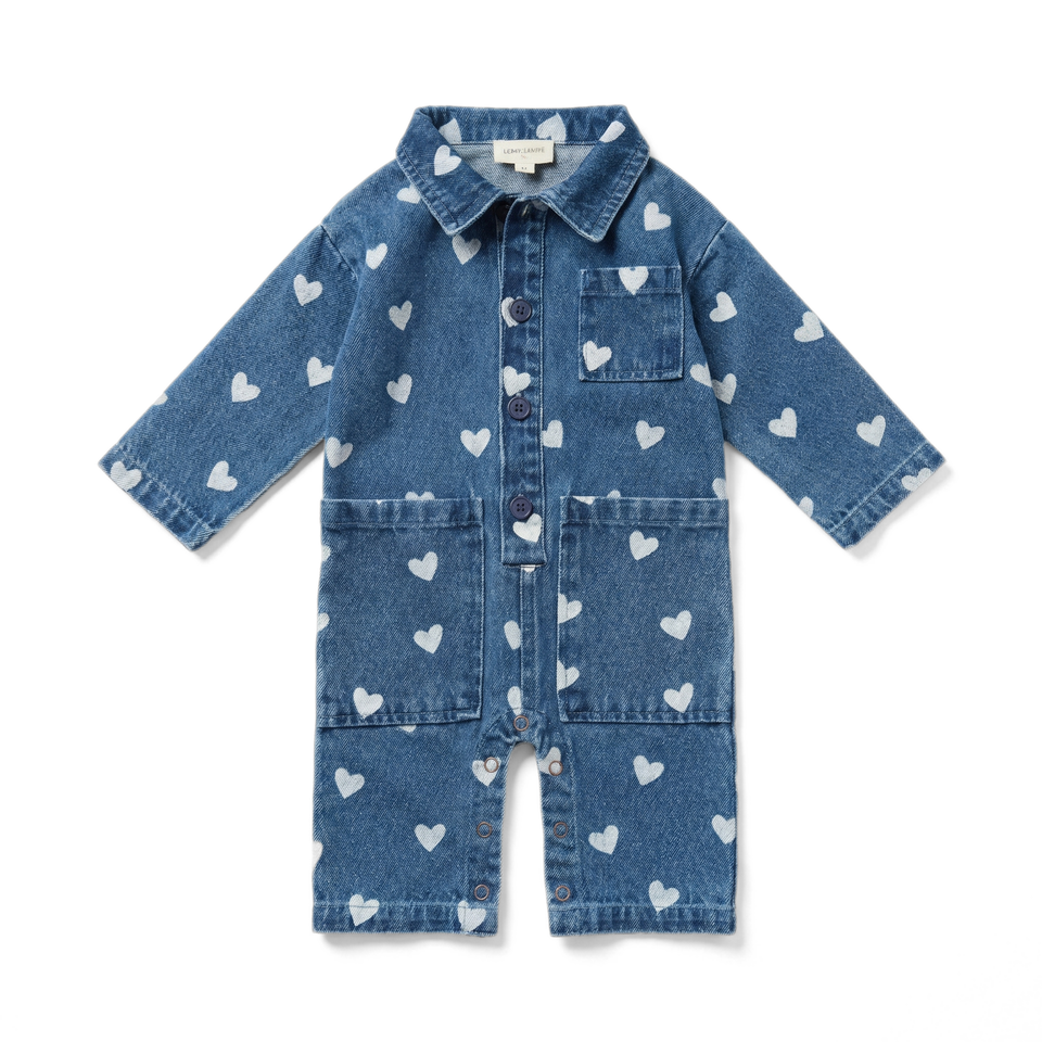 Louis Louise Denim Heart Overall