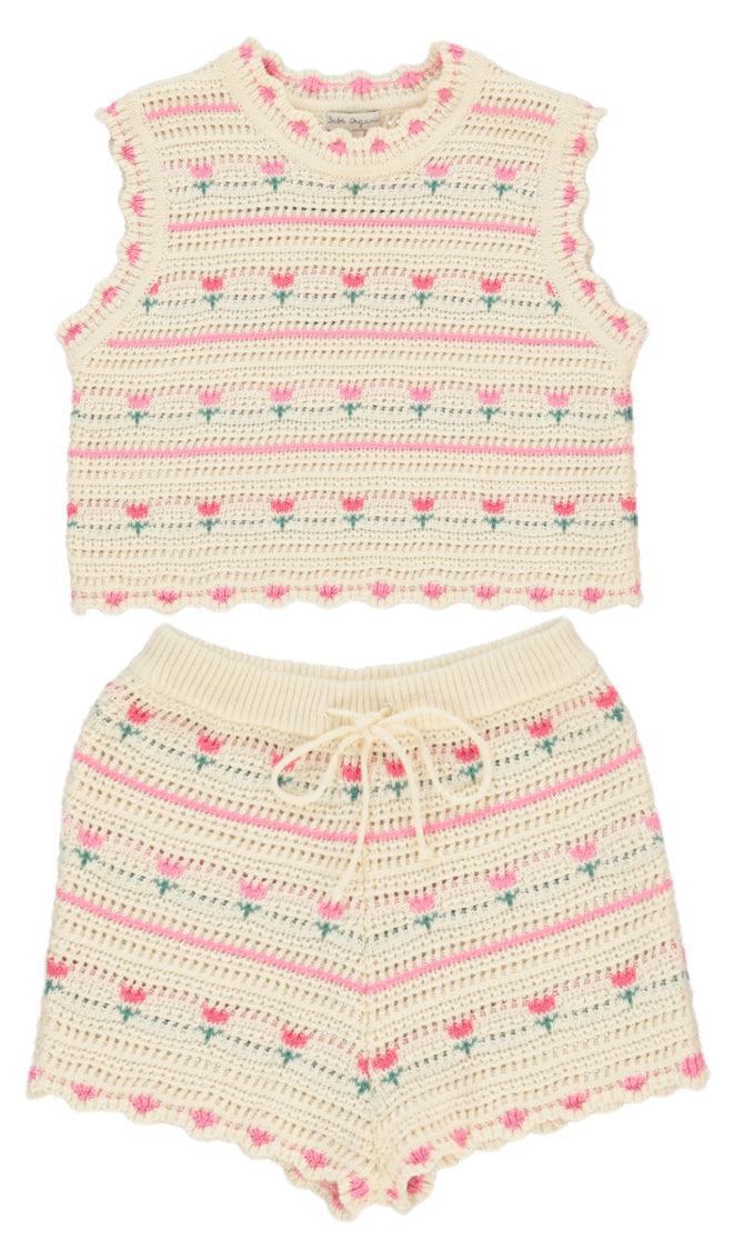 Bebe Organic Paloma Set Tulip Crochet