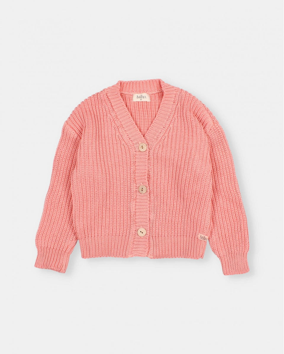 Buho Peach Pink Knit Cardigan