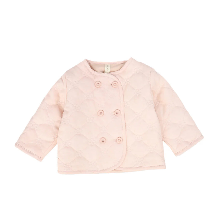 Bebe Jolee Pink Flower Quilted Jacket