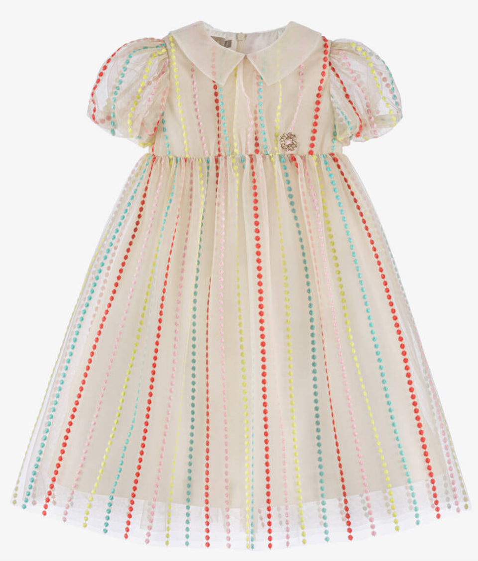 Elie Saab Embroidered Tulle Dress