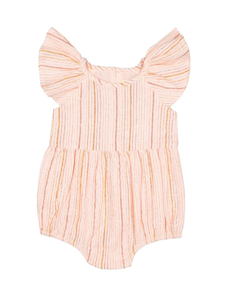 Louis Louise Lurex Stripe Pink Romper