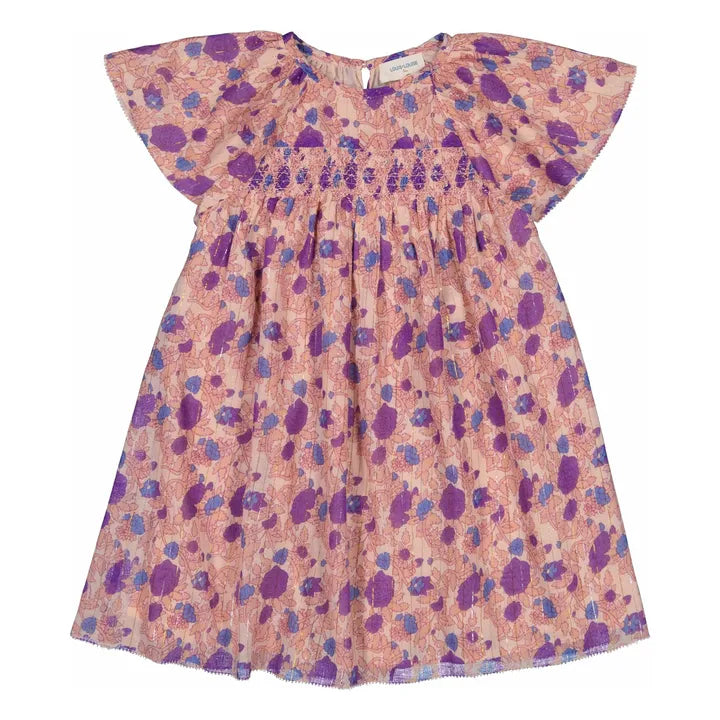 Louis Louise Pink Stripe Indian Flower Lurex Donna Dress