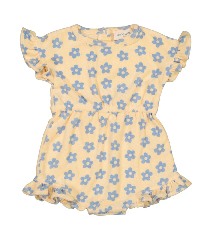 Louis Louise Light Yellow Flower Romper