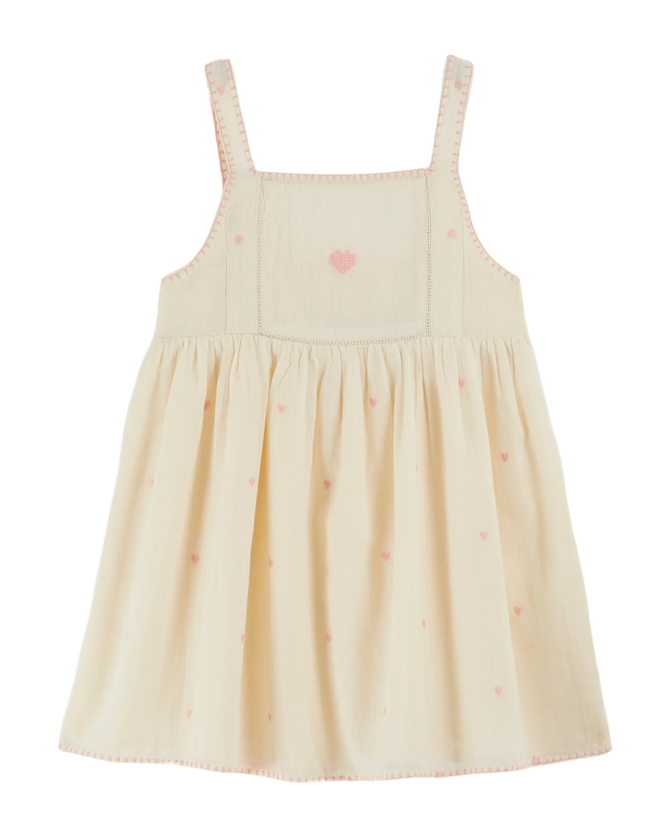 Emile & Ida Cream Heart Embroidered Jumper