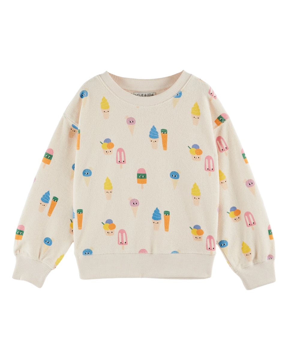 Emile & Ida Ice Cream Printed Terry Sweatshirt