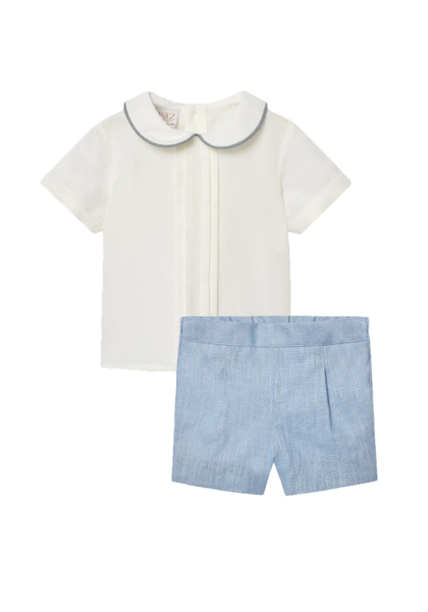 Paz Blue Shorts and Shirt Set