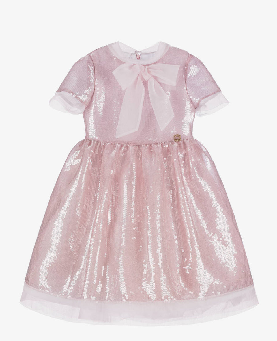 Elie Saab Pink Sequin Bow Dress
