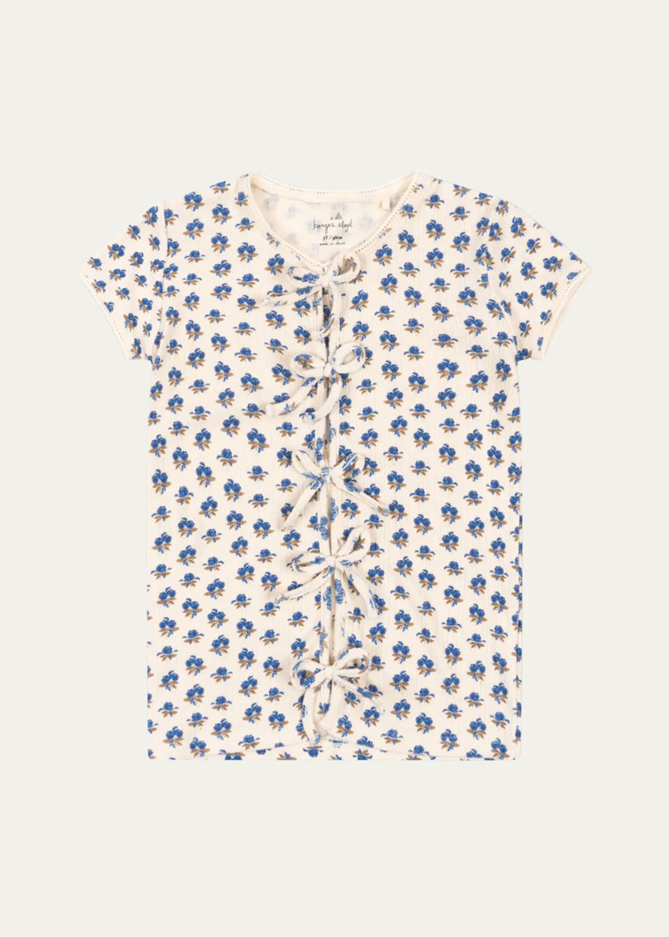 Konges Slojd Piccoloblu/Gold Mulli Tee SIZE DOWN