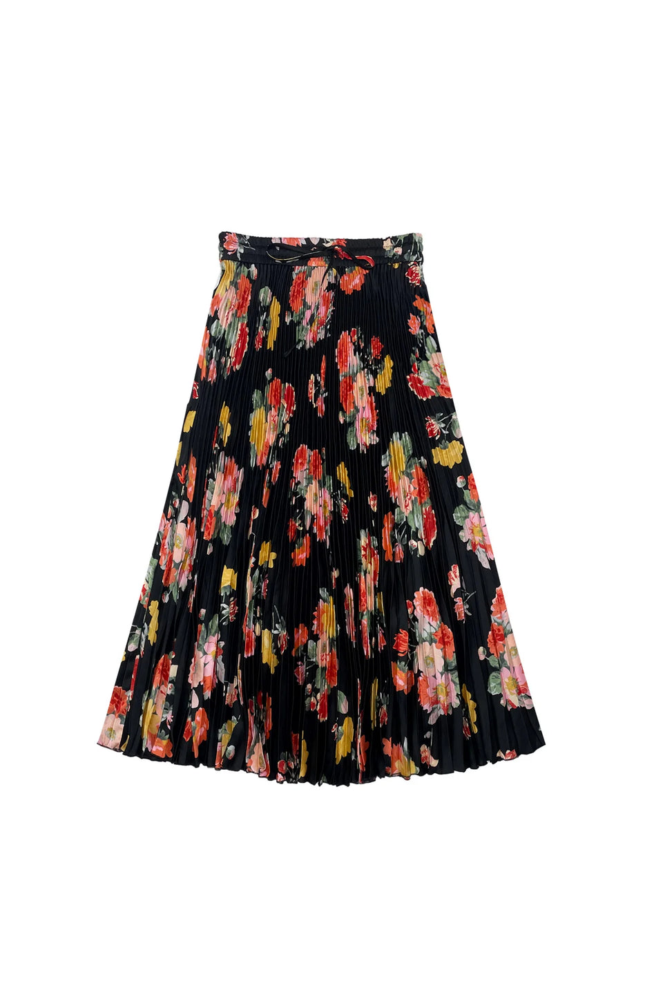 Elle oh Elle Klara Skirt Pink Yellow Flowers on Black