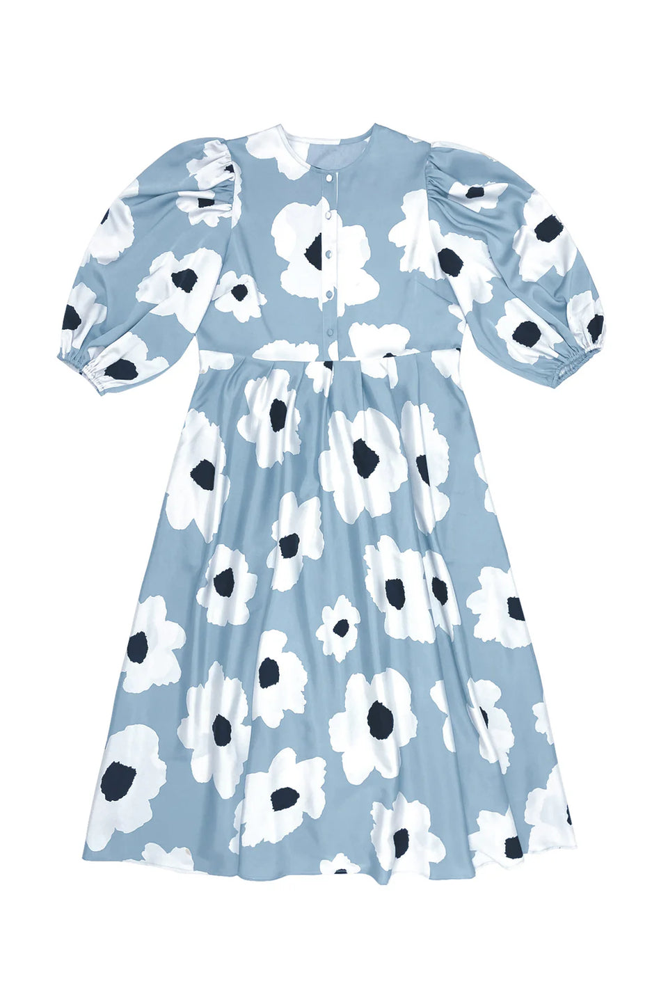 Elle Oh Elle Octavia Dress Big Flowers on Blue