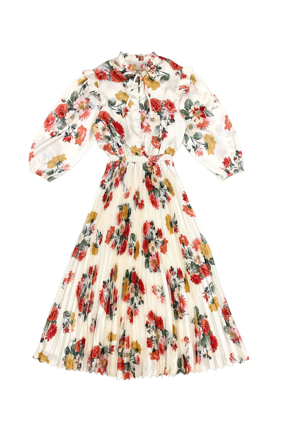 Elle Oh Elle Petra Dress in Flowers on White