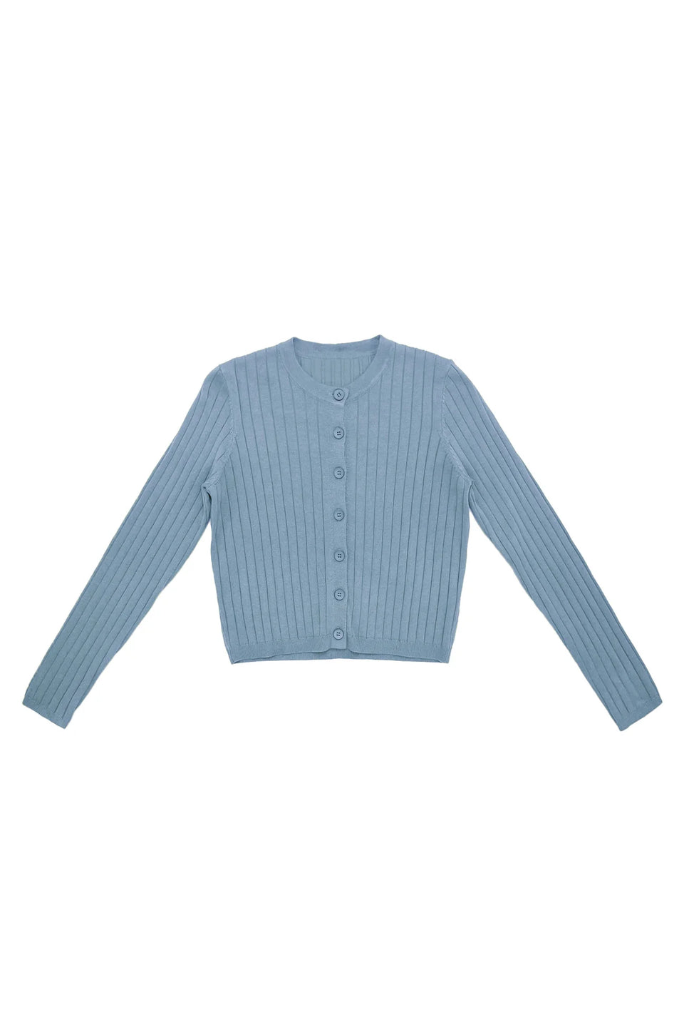 Elle oh Elle Ribbed Cardigan Baby Blue
