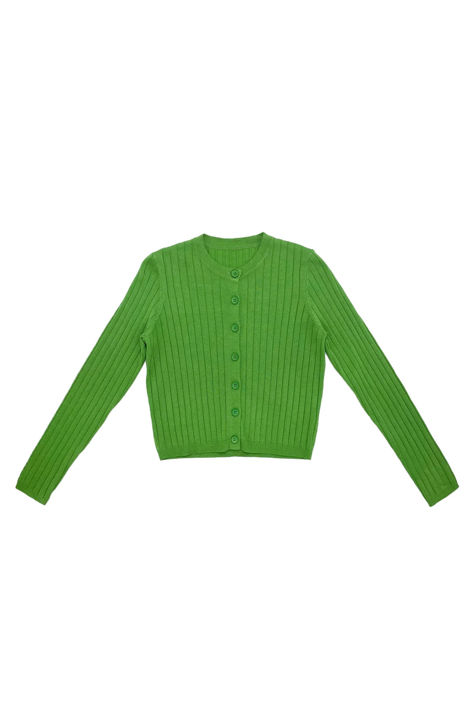 Elle oh Elle Ribbed Cardigan Green