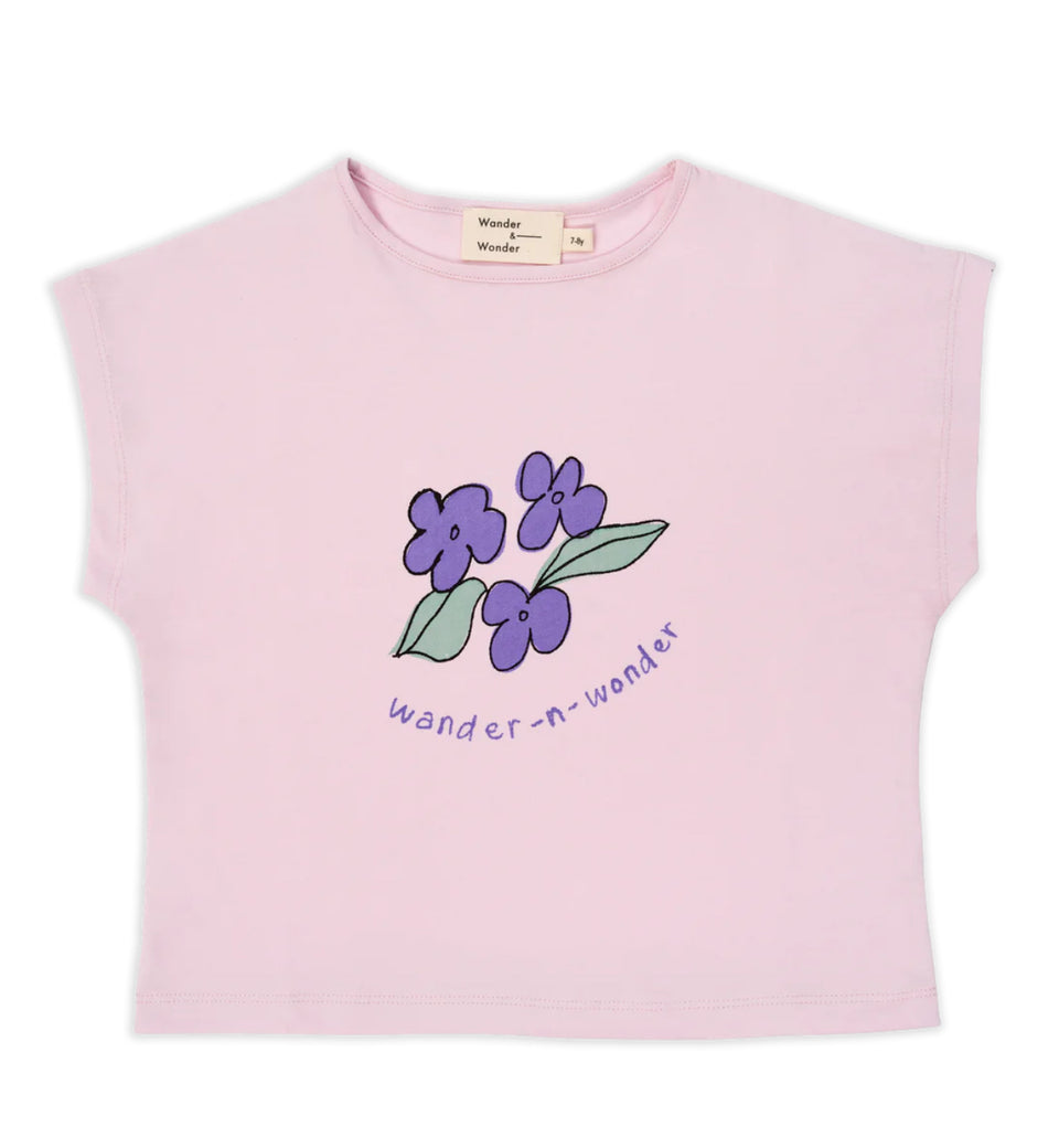 Wander and Wonder Purple Flower Tshirt