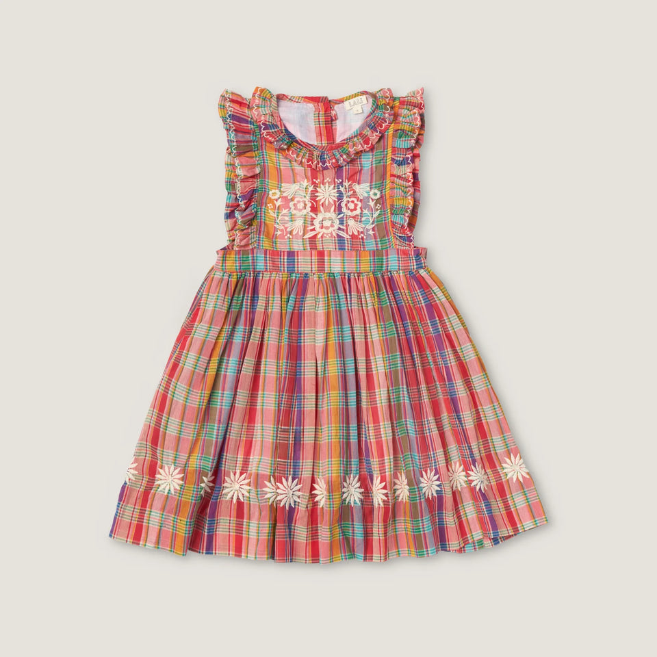Lali Red Plaid Mini Clover Dress