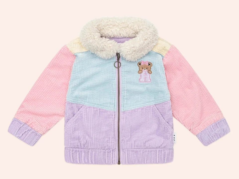 Hux Blush Color Block Cord Jacket