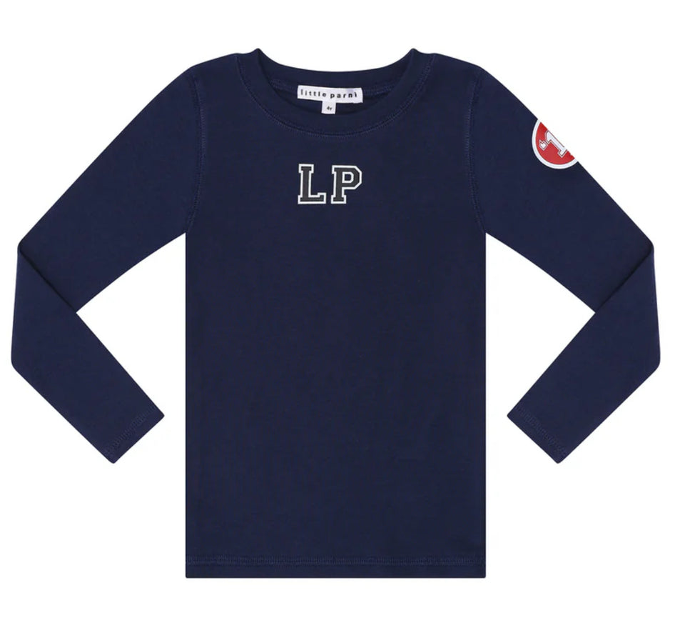 Little Parni Blue Girls Est LS Tshirt