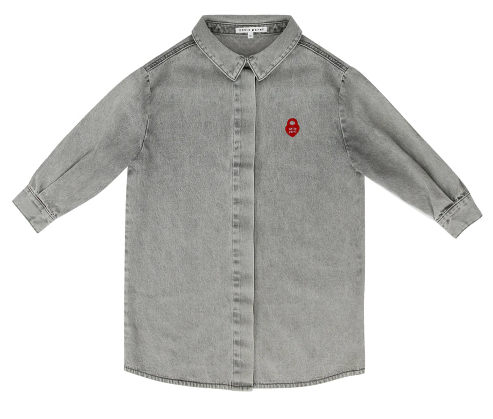 Little Parni Grey Denim Shirtdress