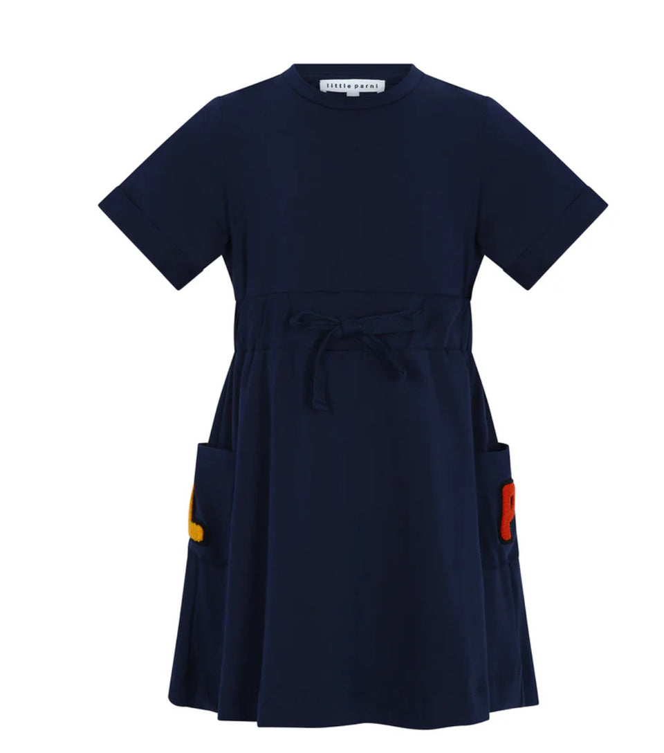 Little Parni Navy LP Pocket Dress