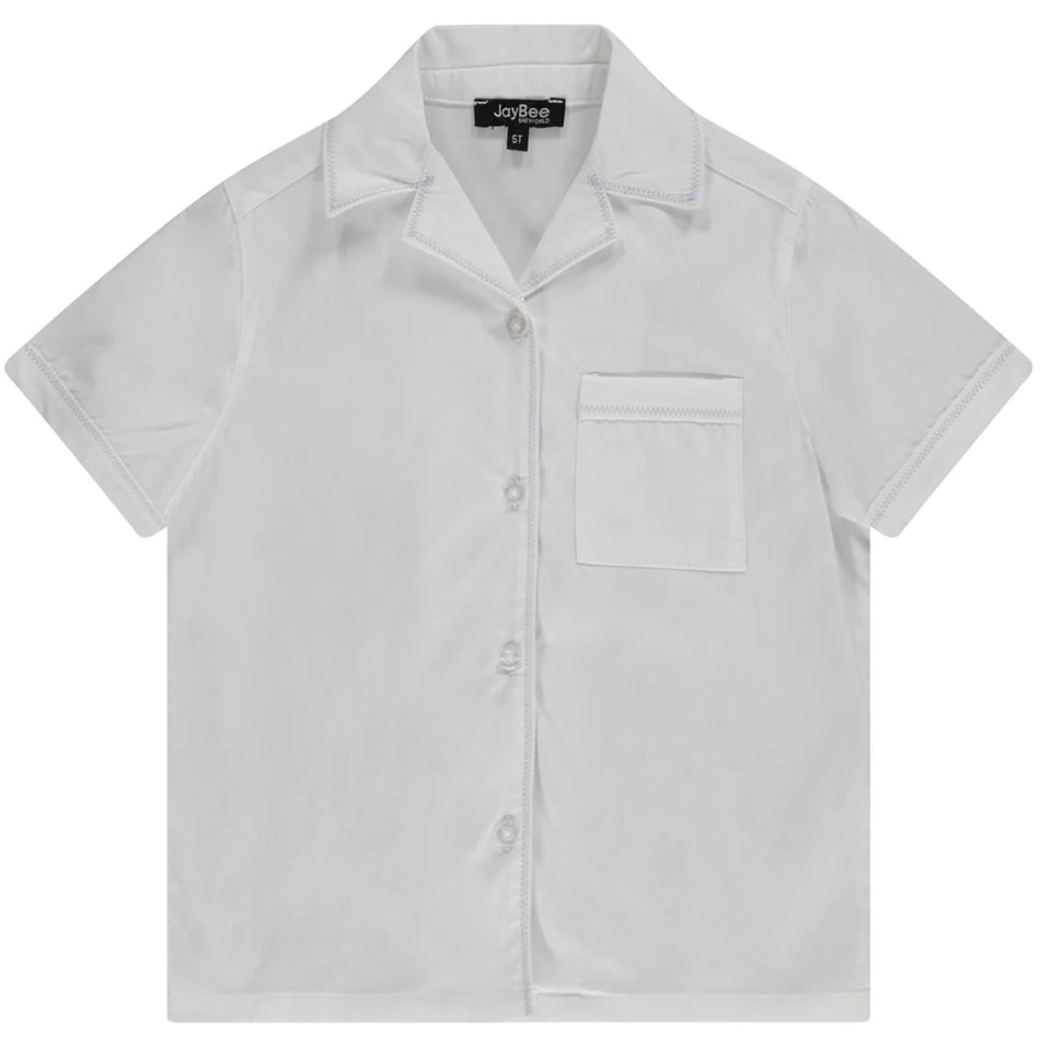 Jaybee White Stitch Button Down Shirt