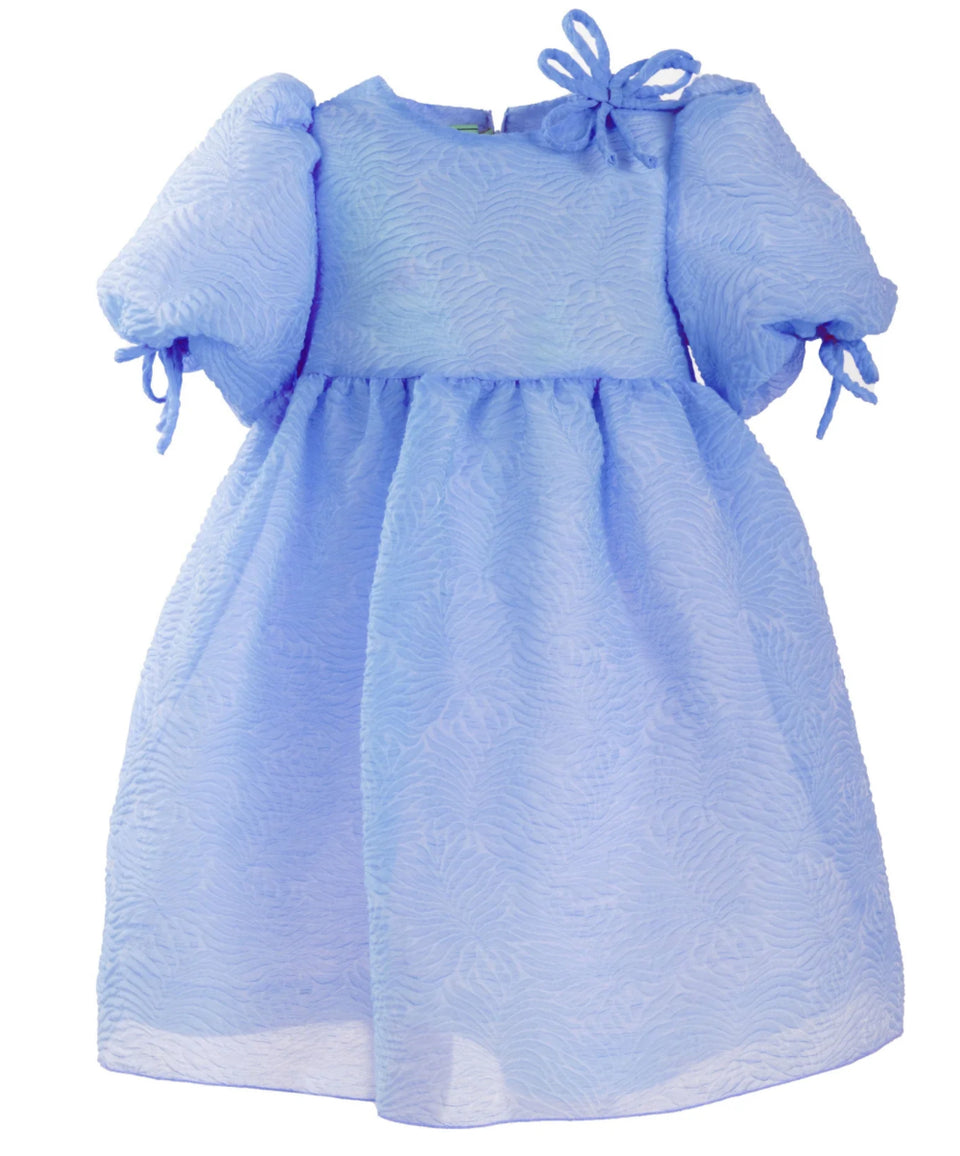 Mimisol Blue Puff Sleeve Dress
