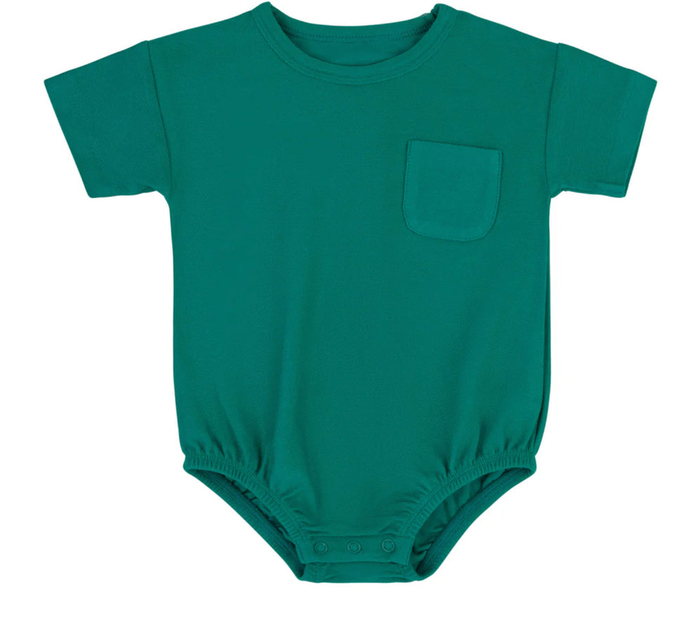 Ra and Da Terry Green Romper