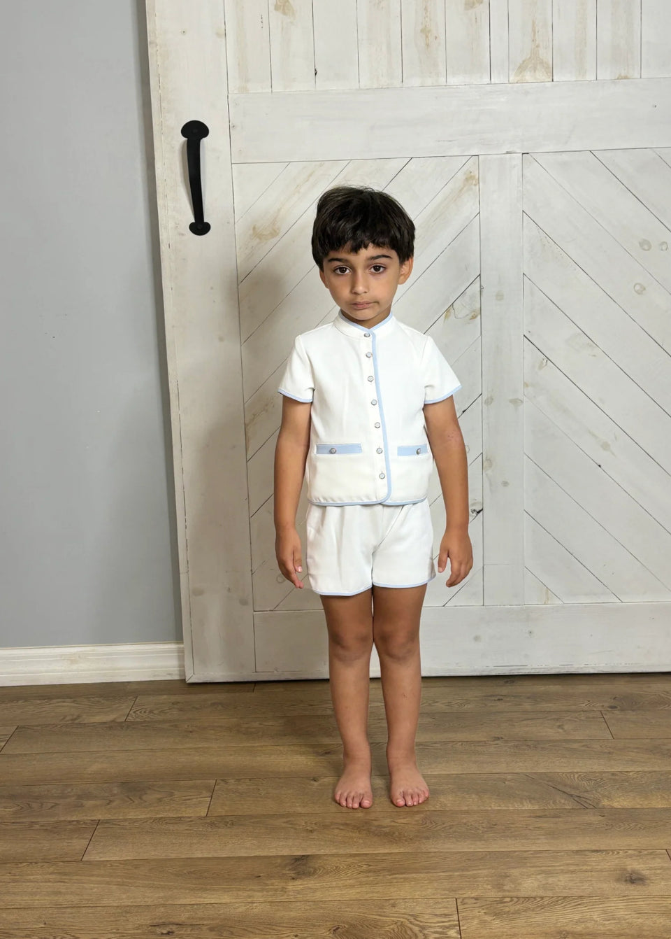We The Kids Sky Blue on White Boys Set