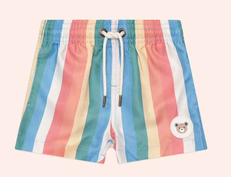 Hux Rainbow Stripe Swim Short