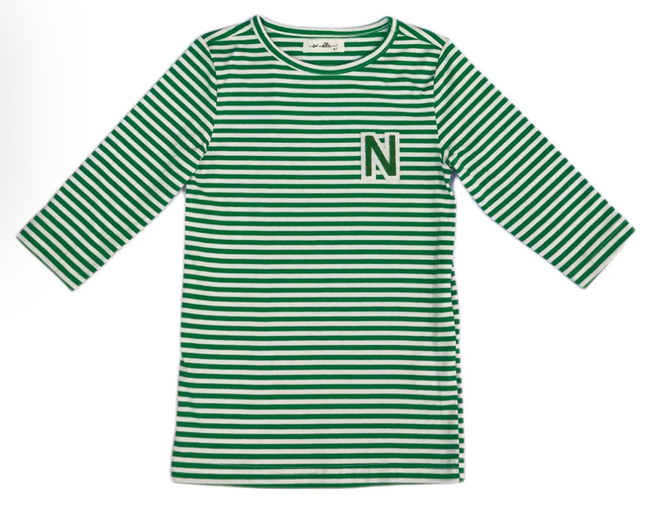 Nou Nelle Striped Green Tee