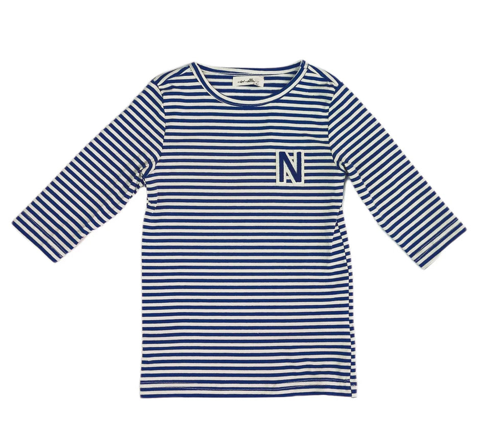 Nou Nelle Striped Blue Tee