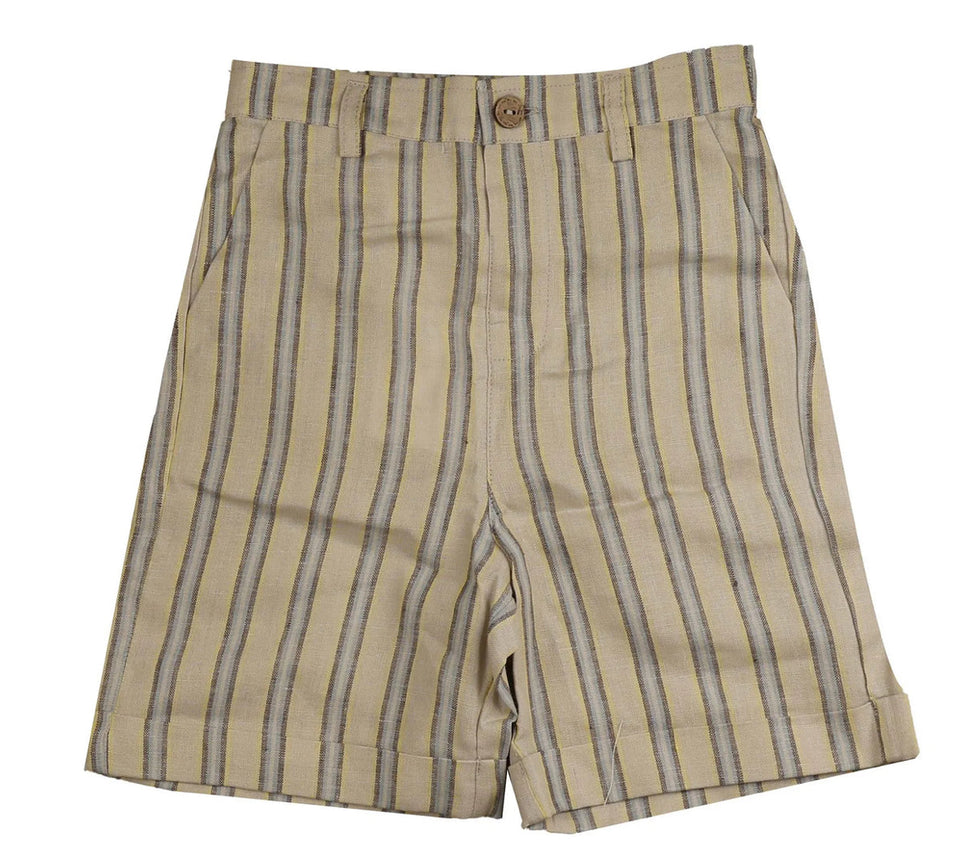 Belati Yellow and Blue Striped Shorts