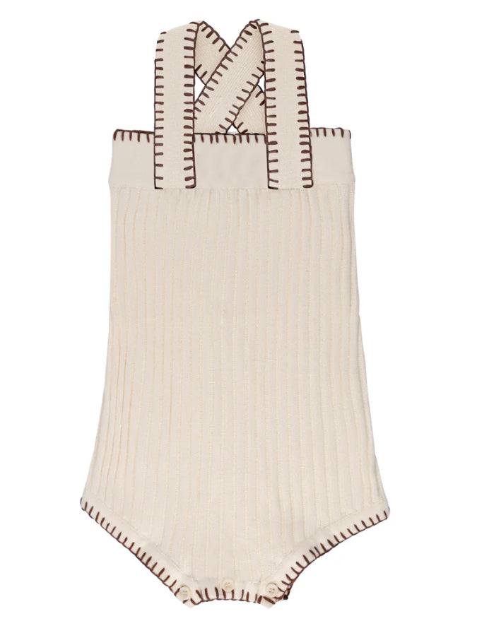 Loom Natural Whip Stitch Knit Romper