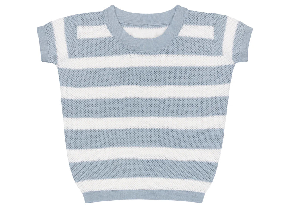 Loom Blue Stripe Knit Top