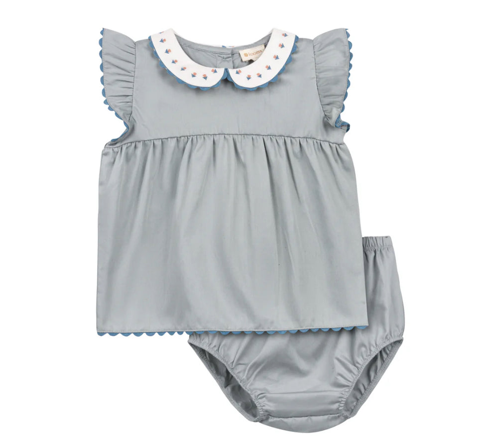 Loom Blue Tulip Collar Set