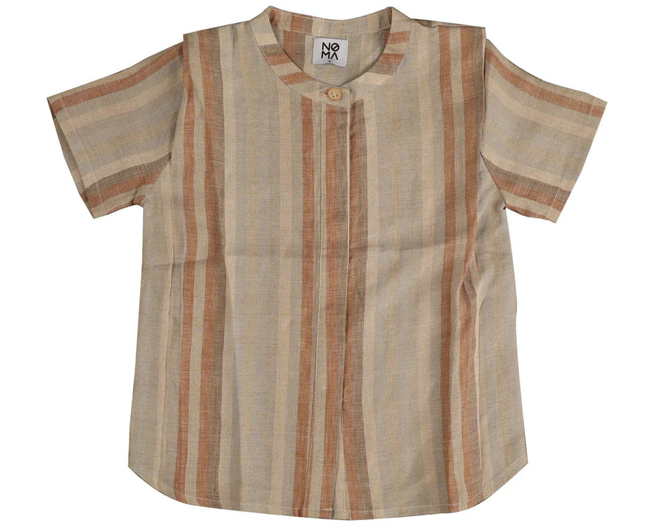 Noma Apricot Striped Button Down Shirt