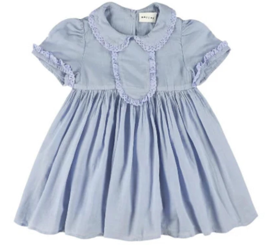 Morley Sorrent Sky Blue Dress W/ Lace Ribbon