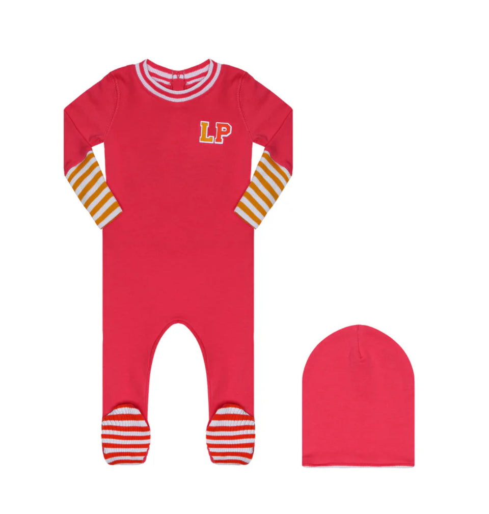 Little Parni Pink Varsity Colorblock Stretchy