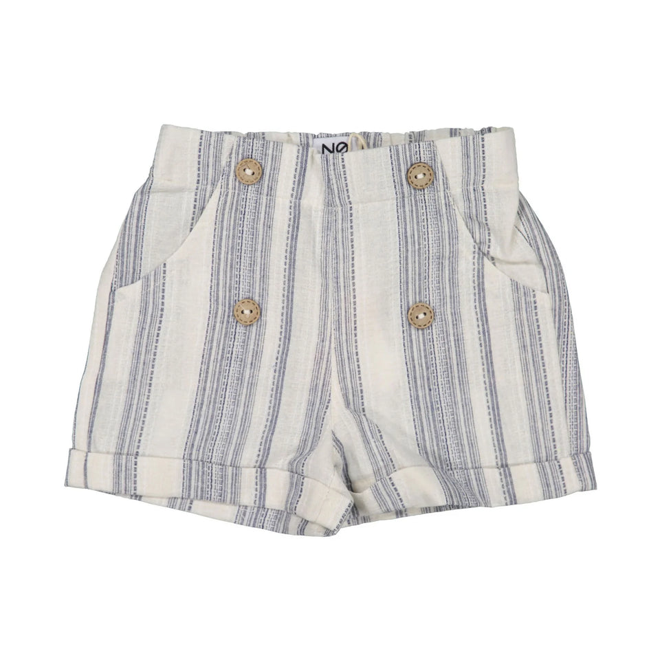 Noma Navy Striped Double Breasted Shorts