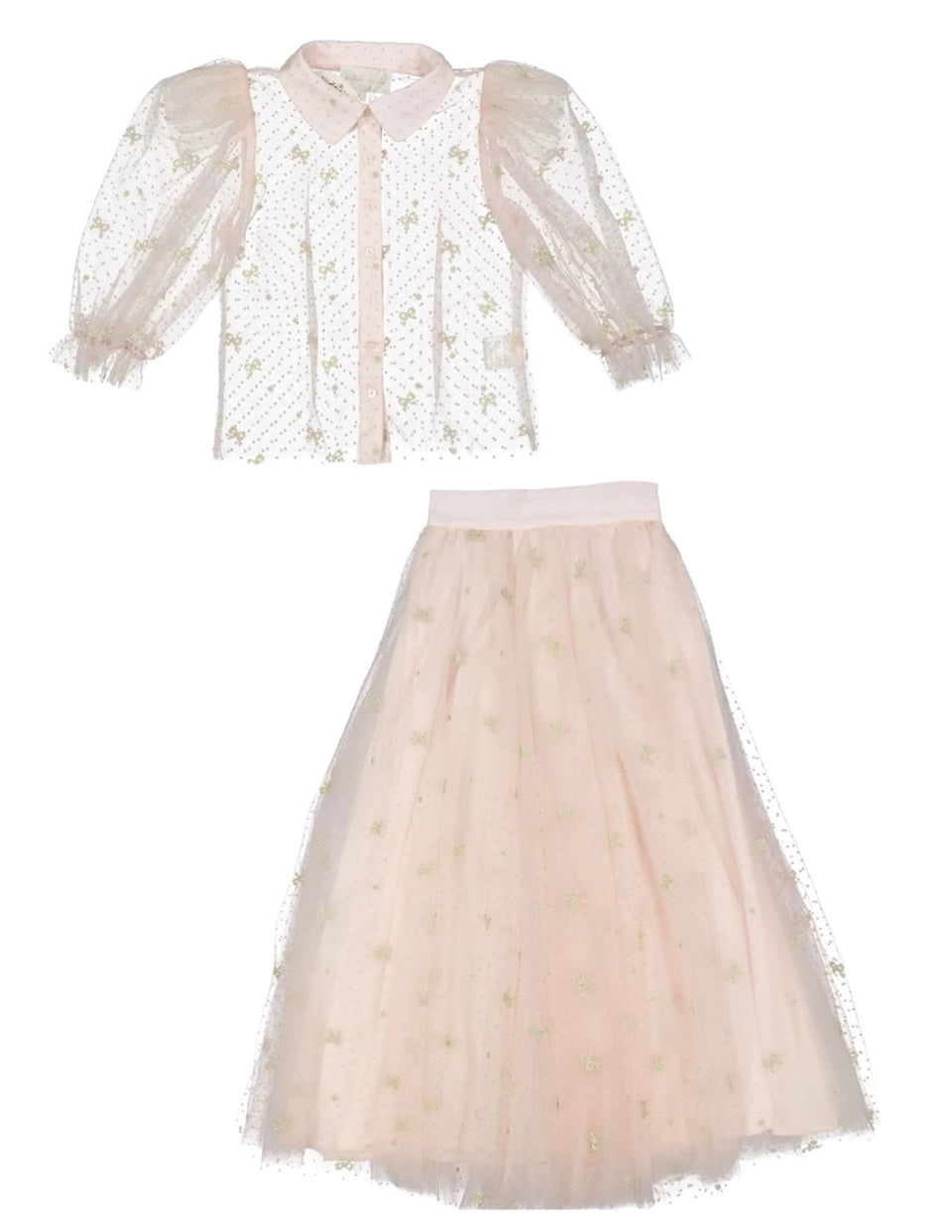 Petite Amalie Pink Summer Bouquet Linen Set