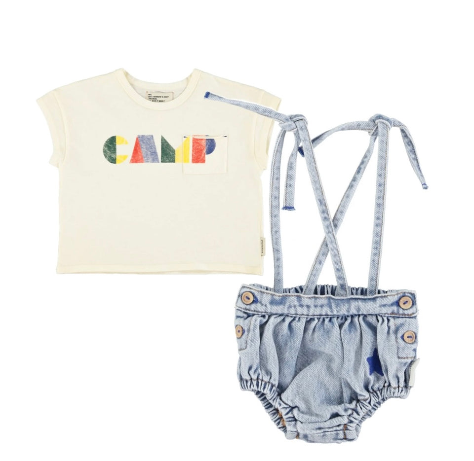 Piupiuchick Camp Tee Set with Denim Bloomers