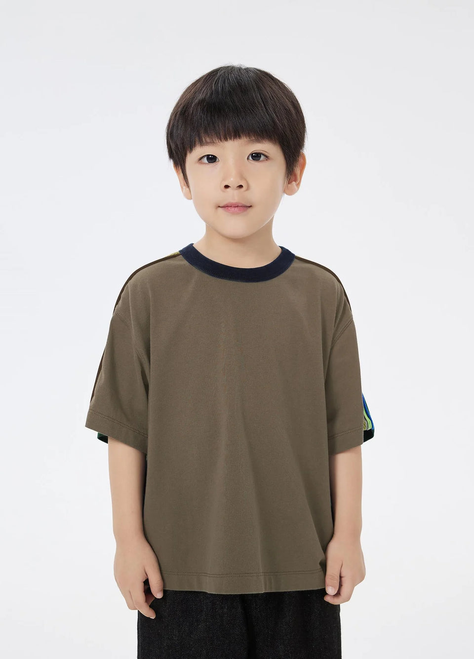 JNBY Grey/Green Colorblock T-Shirt